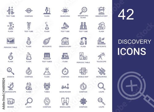 discovery icons set