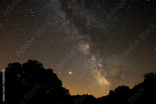 Milky Way over the French countryside