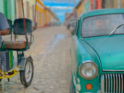 old car in the street CUBA TRINIDAD