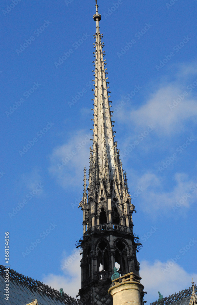France- Paris- The Beautiful Spire on Notre Dame