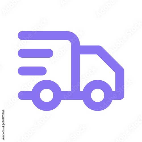 Cargo delivery truck icon. Courier symbol. Freight, parcel shipping sign.