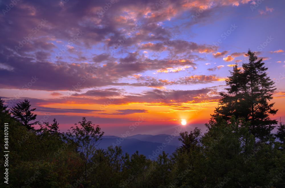 Smokey Mountain Sunset in Summer Smokey Mountain Sunset in Summer