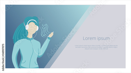 Page presentation layout design template of streaming music service. For brochure ,book , magazine, report and company profile.