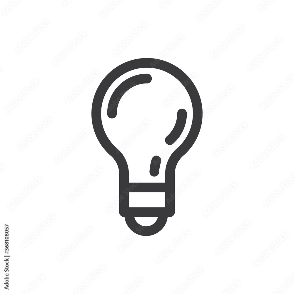 Electric lamp light bulb vector icon. Idea symbol. Electric lamp light bulb vector icon. Idea symbol.