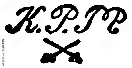 Porcelain Marks, vintage illustration.