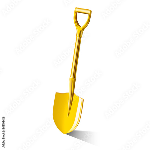 Golden Shovel vector illustration photo