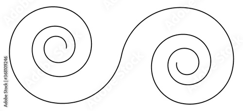 Double Spiral, vintage illustration