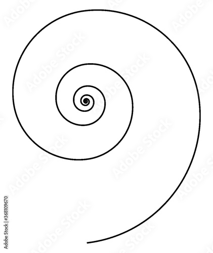 Spiral Curve, vintage illustration.