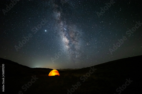 milky way view from the desert in far south israel 
