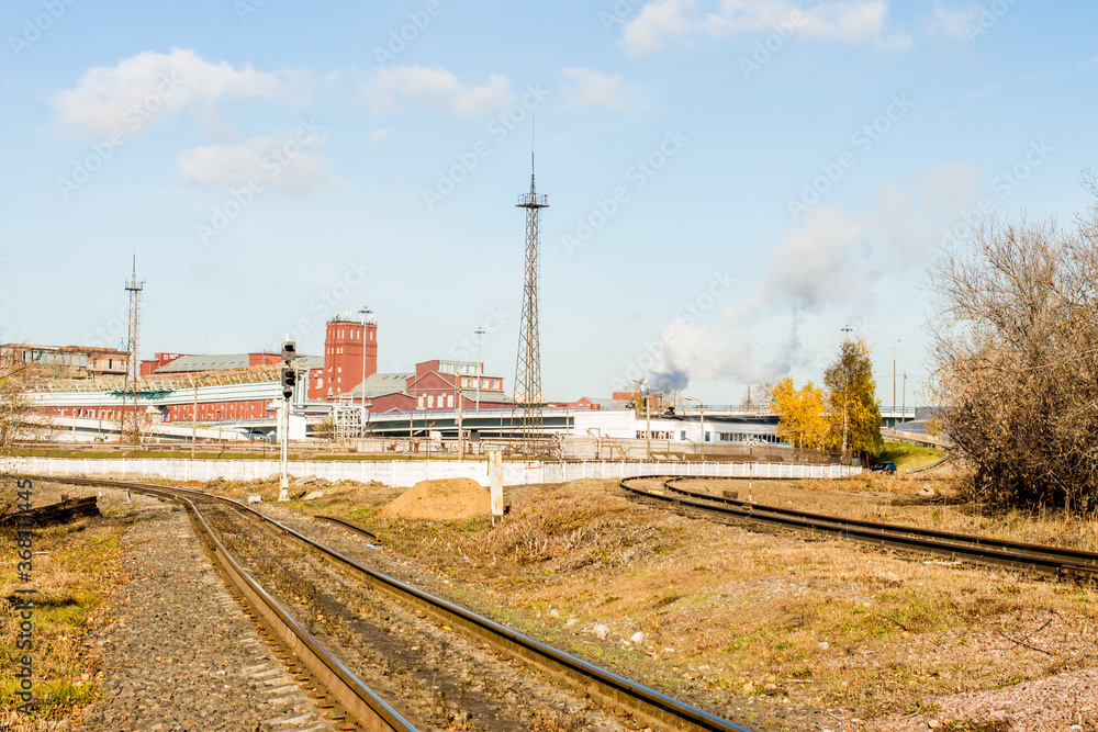 Industrial railway lines in Moscow, Russia