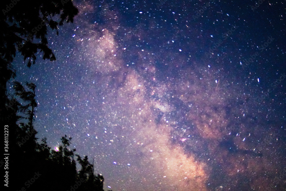 milky way over sea