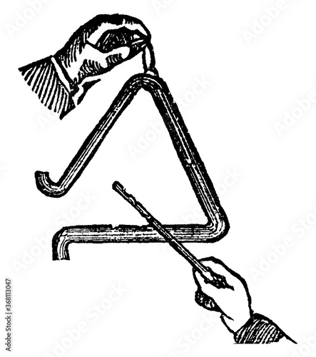 Triangle, vintage illustration.