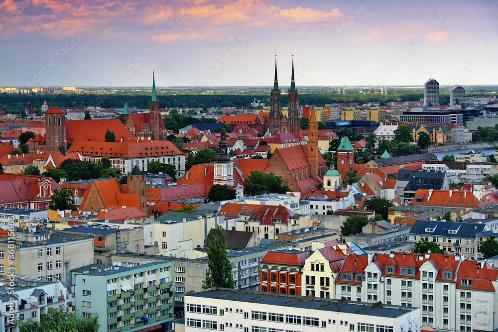 Obraz premium Starówka miasta Wrocławia Polska