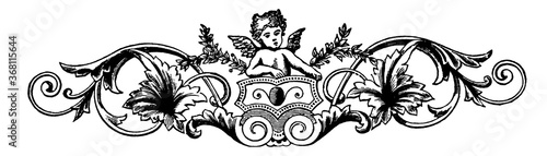 Slika na platnu Ornate divider, vintage illustration.