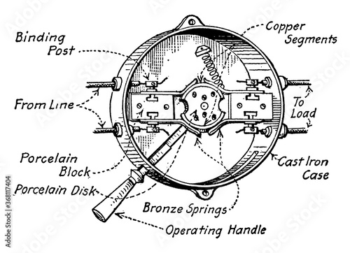 Series Circuit Switch, vintage illustration.