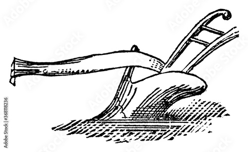 Plow, vintage illustration