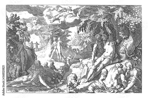 Golden Age, Hendrick Goltzius, vintage illustration. photo