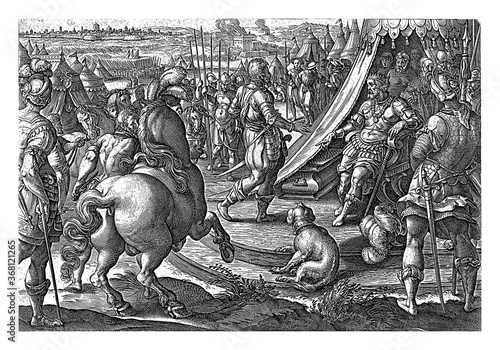 Obraz na plátně Giovanni de 'Medici for King Francis I, vintage illustration.