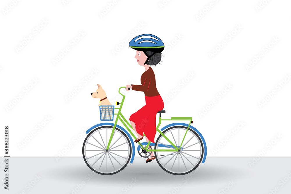Riding a bike with safely with a dog
