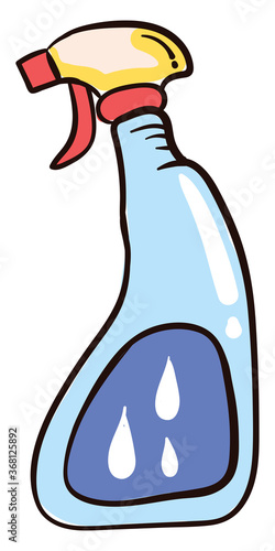 Spray cleaner, illustration, vector on white background