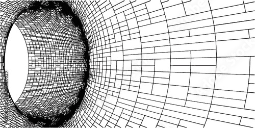 Abstract Grid Tile Tunnel Construction Structure Vector
