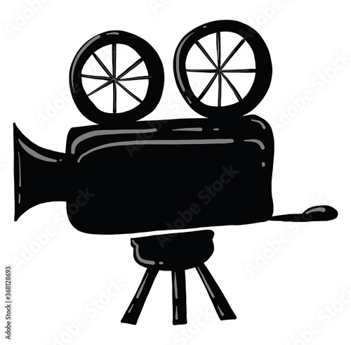 Old camcoder, illustration, vector on white background