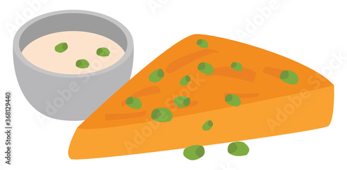 Rosti food, illustration, vector on white background