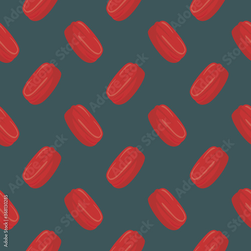 Delicious tulumba ,seamless pattern on dark grey background. photo