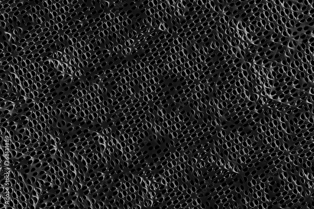 The texture of many holes on a black shadow in the dark. The pattern of many a lot of holes. The concepts of abstract background.3D illustration rendering. The texture of many holes on a black shadow in the dark. The pattern of many a lot of holes. The concepts of abstract background.3D illustration rendering.
