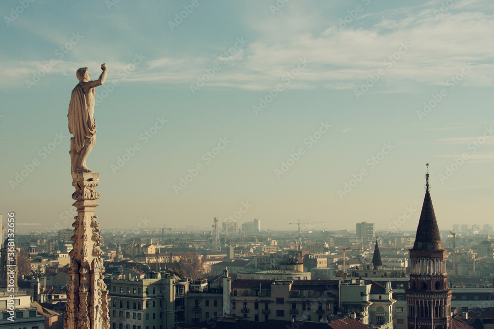 view from the Duomo, Milan
