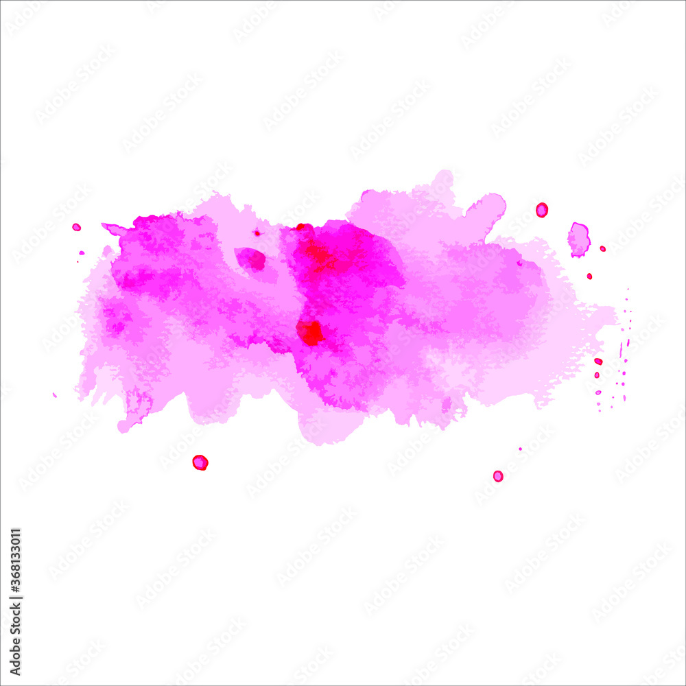 pink splashes watercolor .Vector eps10