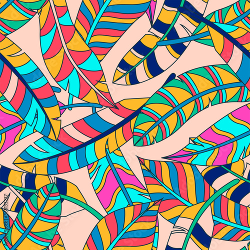 Colorful feather seamless pattern background © Fauzan