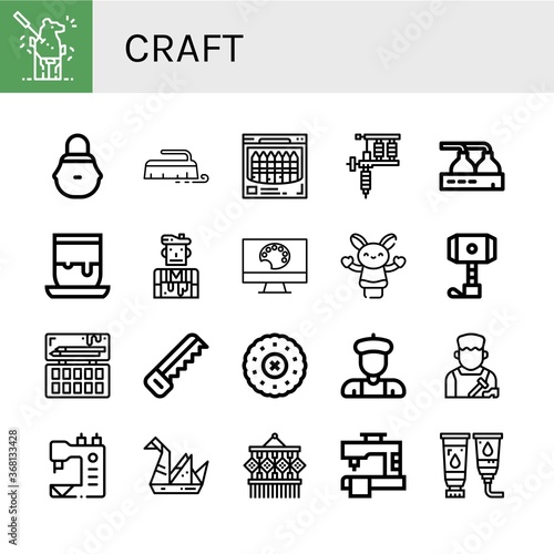 craft simple icons set