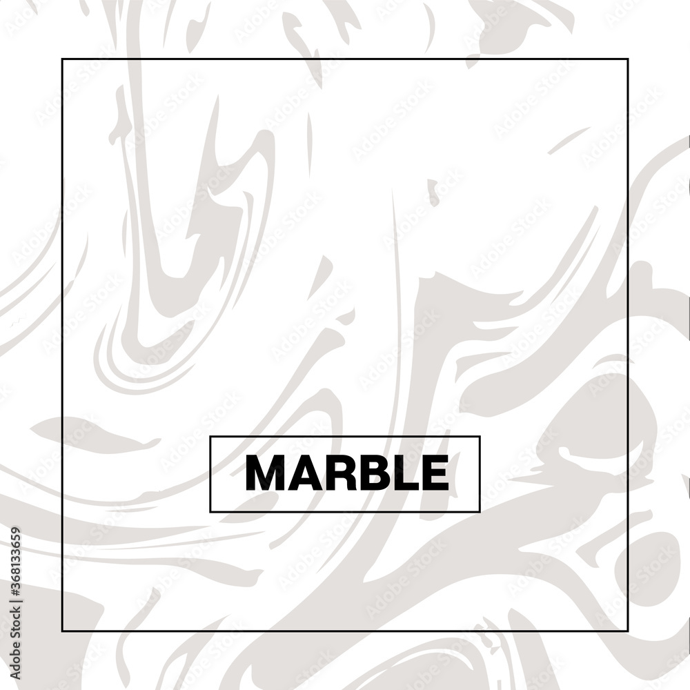Fototapeta premium Gray Marble Texture Vector Square Liquid Ink Background. Fluid Paint Suminagashi Modern Pattern for Wedding Invitation, Flyers, Corporate Identity. Hipster Stone Marble Texture, Faded Paint Splatter.