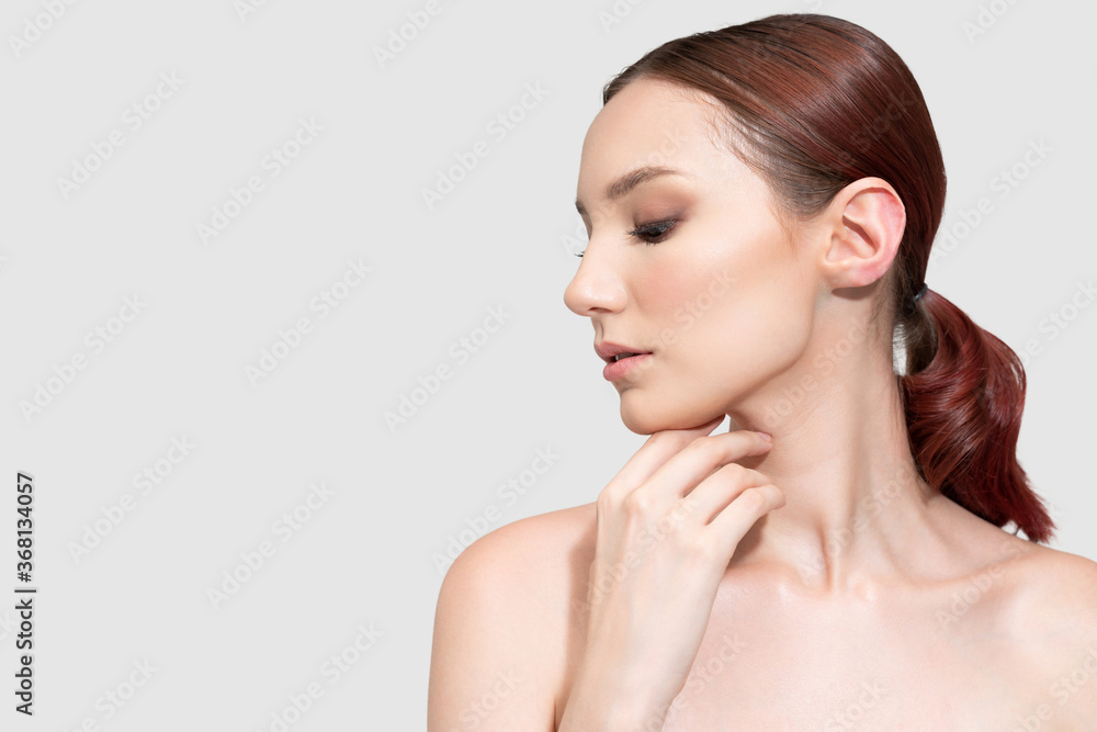Topless Elegant Woman Posing In Studio Topless Elegant Woman Posing In Studio
