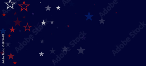 National American Stars Vector Background. USA Independence President's Labor 11th of November 4th of July Veteran's Memorial Day 