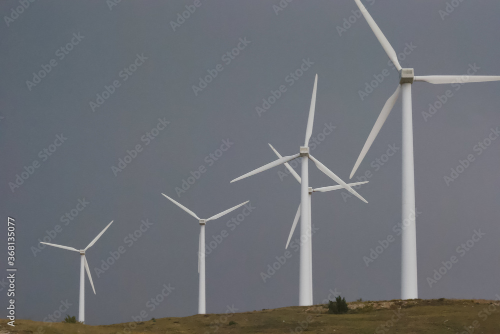 Wind farm. Sant Just, Utrillas, Teruel. Summer 2020.