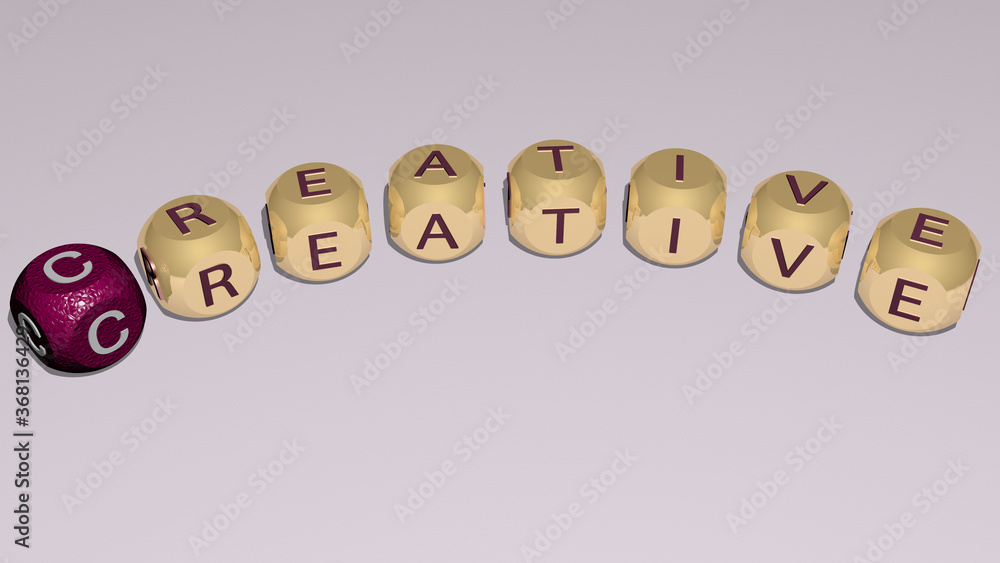creative combined by dice letters and color crossing for the related meanings of the concept. illustration and background creative combined by dice letters and color crossing for the related meanings of the concept. illustration and background