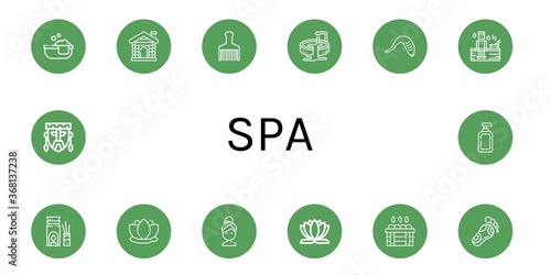 spa icon set