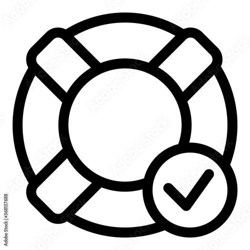 Safe Guarantee Flat Icon Isolated On White Background