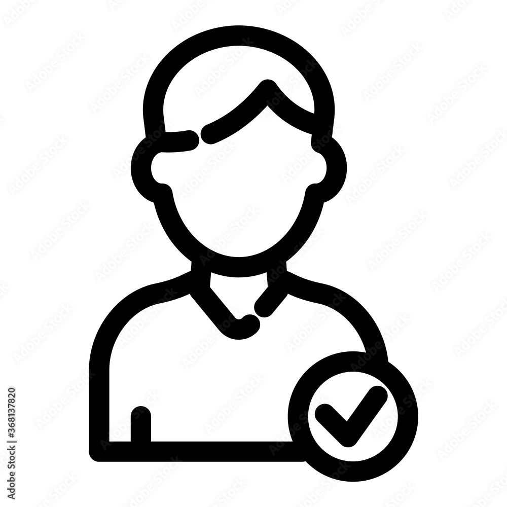 User Verify Flat Icon Isolated On White Background User Verify Flat Icon Isolated On White Background