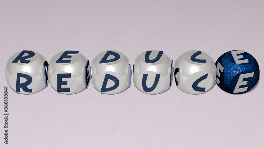 reduce combined by dice letters and color crossing for the related meanings of the concept. illustration and background reduce combined by dice letters and color crossing for the related meanings of the concept. illustration and background