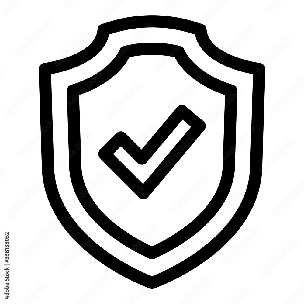 Protection Verify Flat Icon Isolated On White Background Protection Verify Flat Icon Isolated On White Background