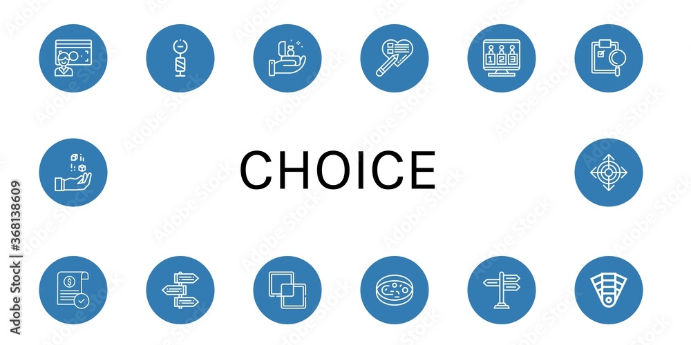 choice simple icons set choice simple icons set