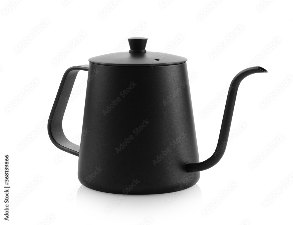 Coffee drip kettle on white background