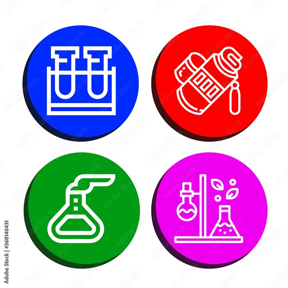 Set of glassware icons Set of glassware icons