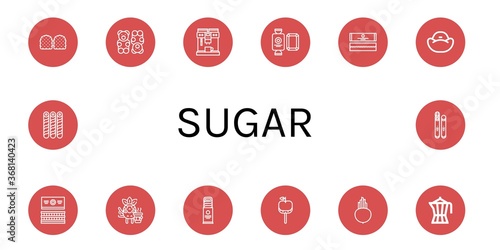 Set of sugar icons