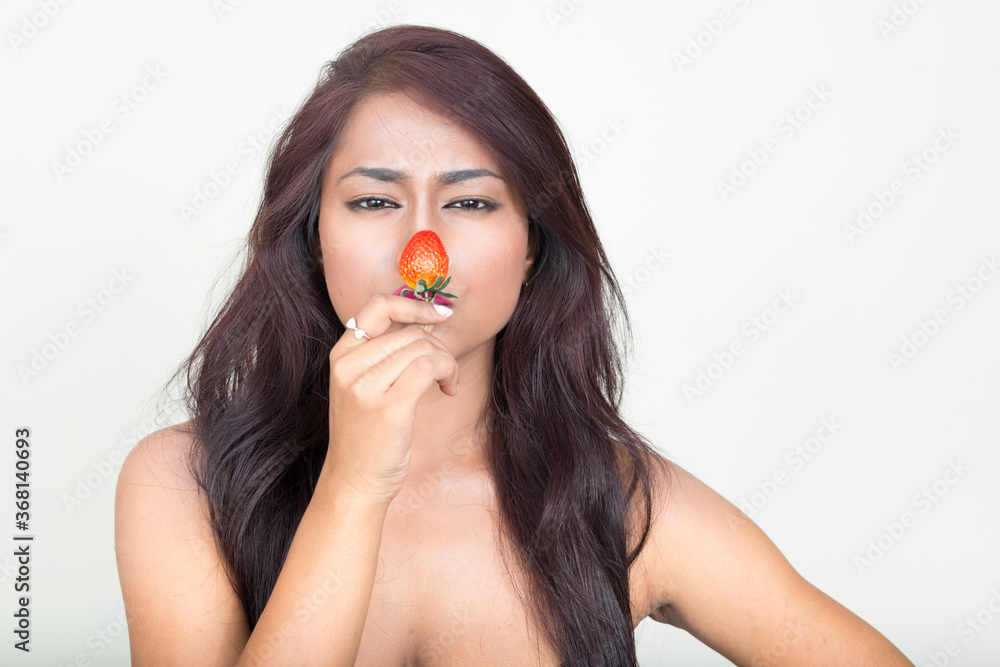 Portrait of young beautiful Indian woman in underwear Portrait of young beautiful Indian woman in underwear