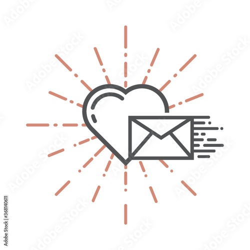 heart and an envelope