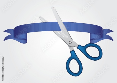scissors cutting the ribbon
